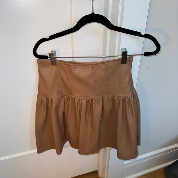 fab'rik Dresses & Skirts - fab'rik Chic Brown Mini Skirt